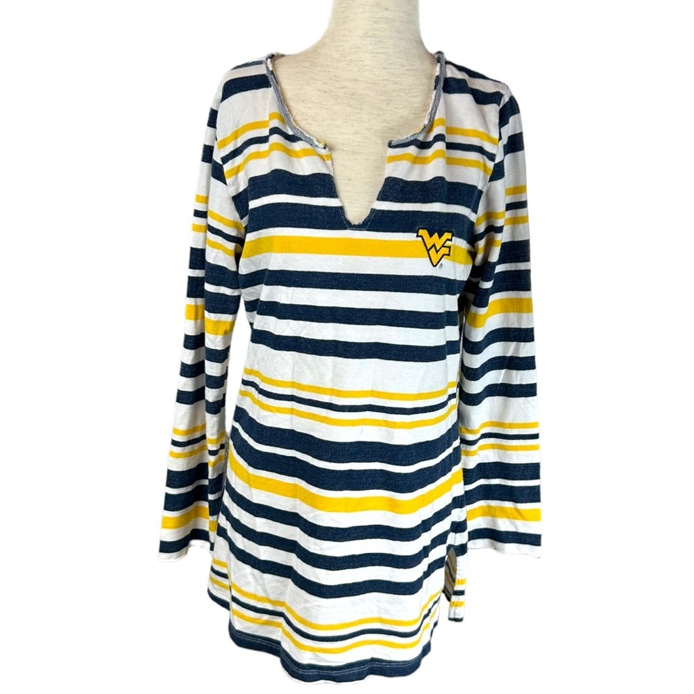 West Virginia university Mountaineers Collegiate Striped Tunic Size Small​